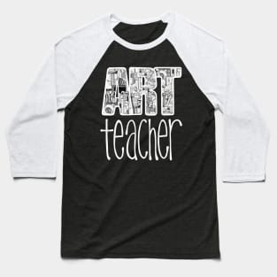 Art Teacher Supplies Doodle Line Baseball T-Shirt